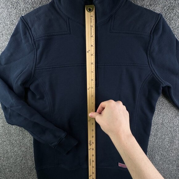 Vineyard Vines 1/4 Zip Pullover Navy Blue Sweater Sweatshirt XS Adult Unisex - Picture 2 of 11
